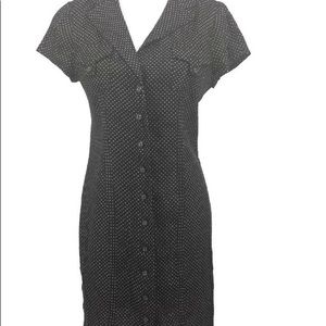 Bebe Retro Polka Dot Casual Dress Pin-Up Style S